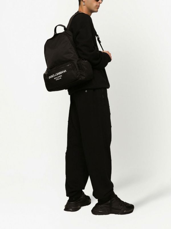 Dolce & Gabbana Rubberised-Logo Backpack | Browns Backpacks