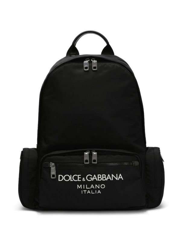 Dolce & Gabbana Rubberised-Logo Backpack | Browns Backpacks