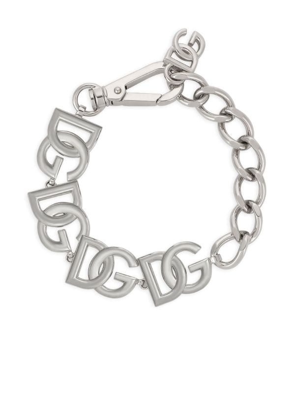 Dolce & Gabbana silver-tone DG bracelet | Browns Bracelets