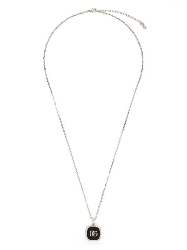 Dolce & Gabbana silver-tone Logo necklace | Browns Necklaces