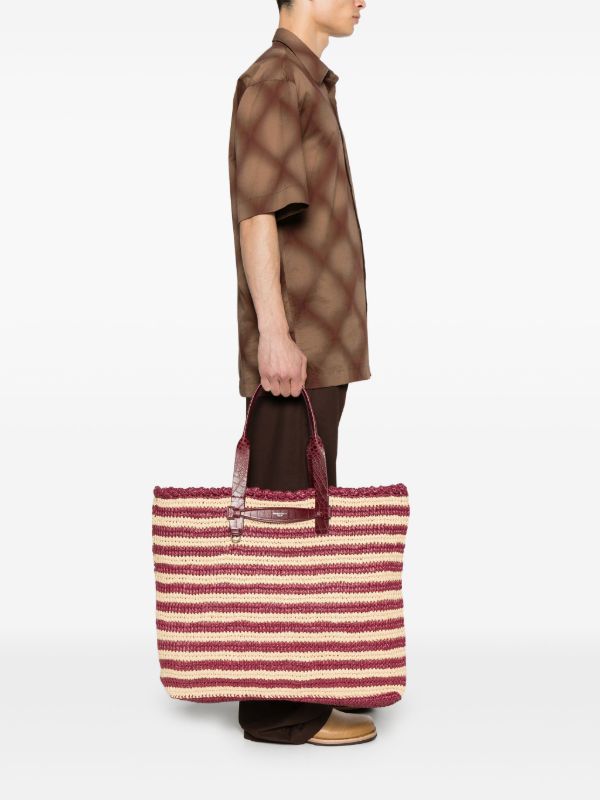 Dolce & Gabbana Striped Raffia Tote Bag | Browns Tote Bags