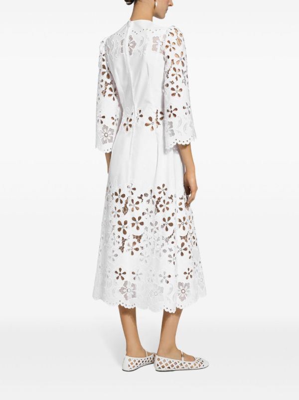 Dolce & Gabbana White Broderie Anglaise Dress | Browns Day Dresses