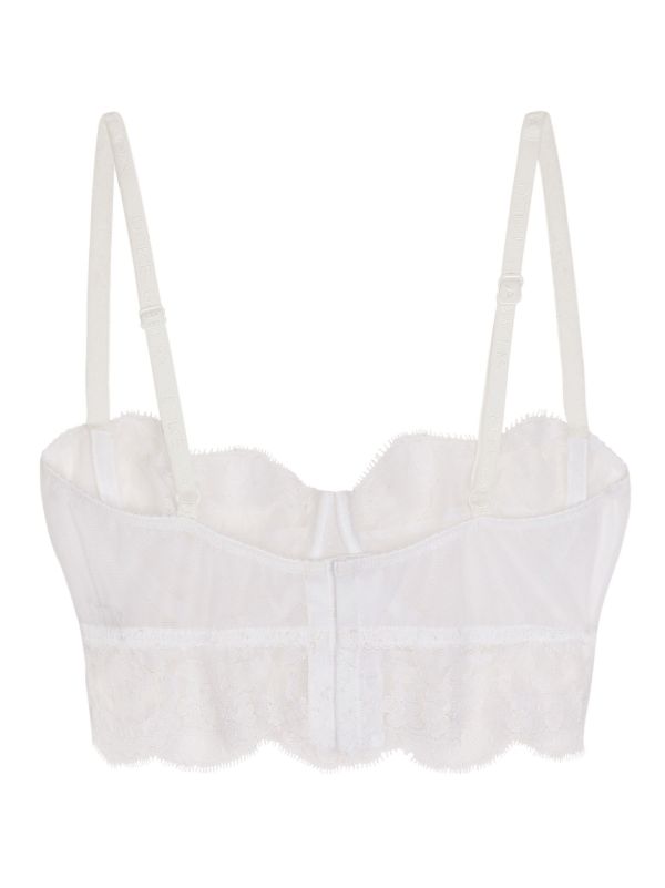 Dolce & Gabbana White Chantilly-Lace Balconette Bra | Browns Bras