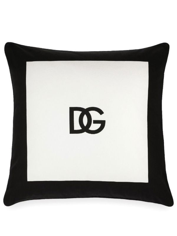 Dolce & Gabbana White DG Logo Cushion | Browns Pillowcases
