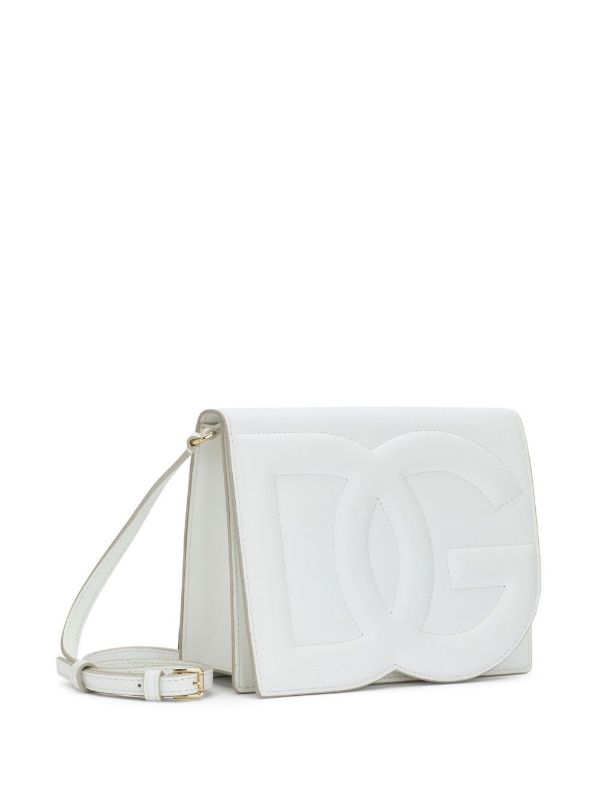 Dolce & Gabbana White DG Logo Leather Cross Body Bag | Browns Messenger & Crossbody Bags