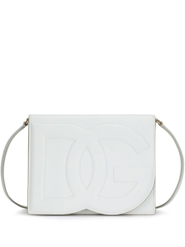 Dolce & Gabbana White DG Logo Leather Cross Body Bag | Browns Messenger & Crossbody Bags
