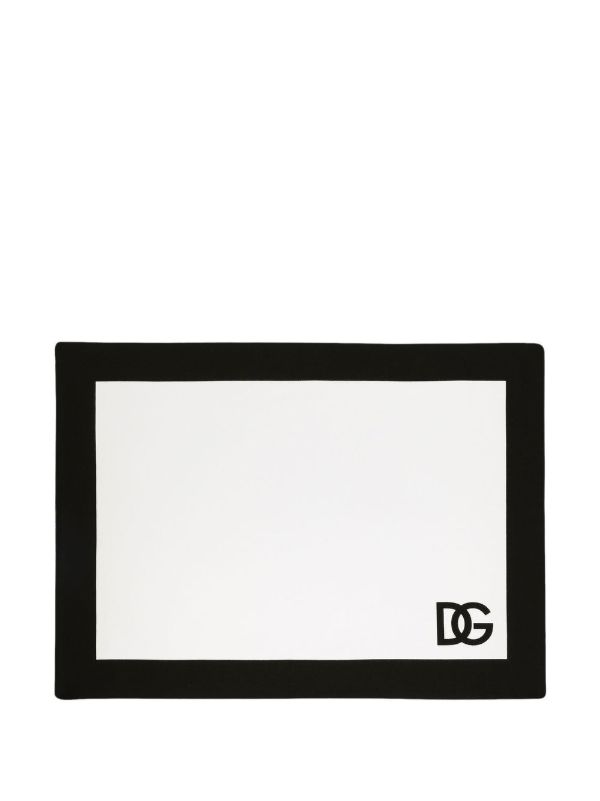 Dolce & Gabbana White DG Logo Print Placemat | Browns Table Linen