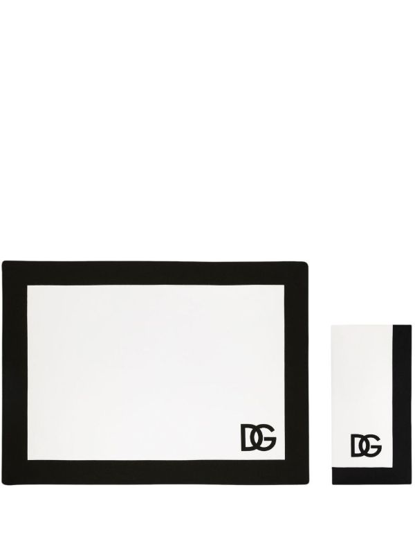 Dolce & Gabbana White DG Logo Print Placemat | Browns Table Linen