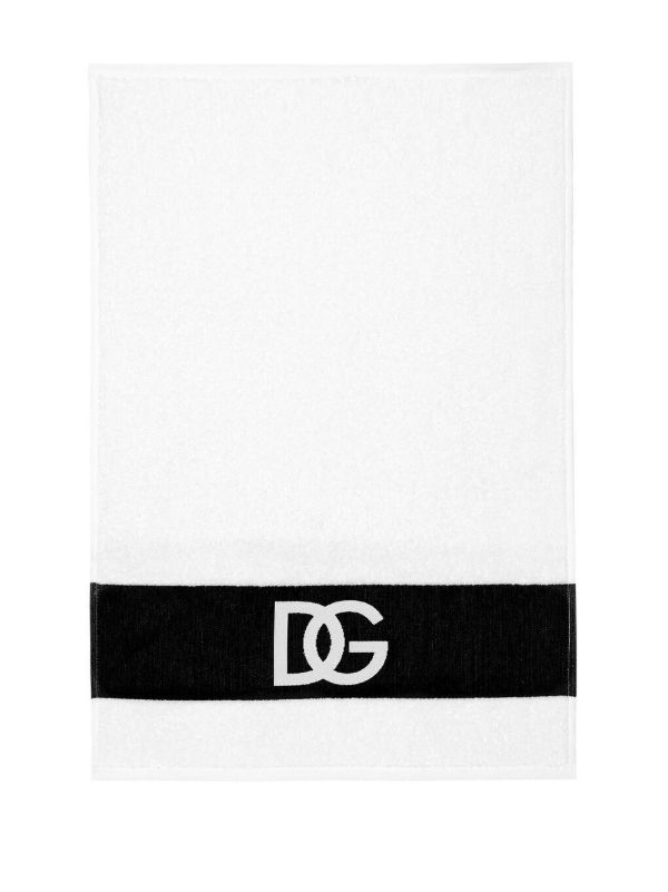 Dolce & Gabbana White DG Logo Towel Set | Browns Towels