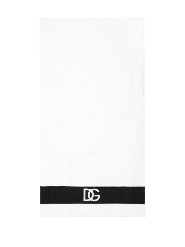 Dolce & Gabbana White DG Logo Towel Set | Browns Towels