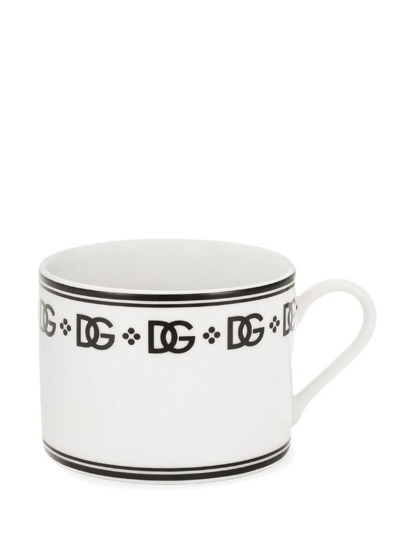 Dolce & Gabbana White DG Tea Set | Browns Cups & Tea Sets