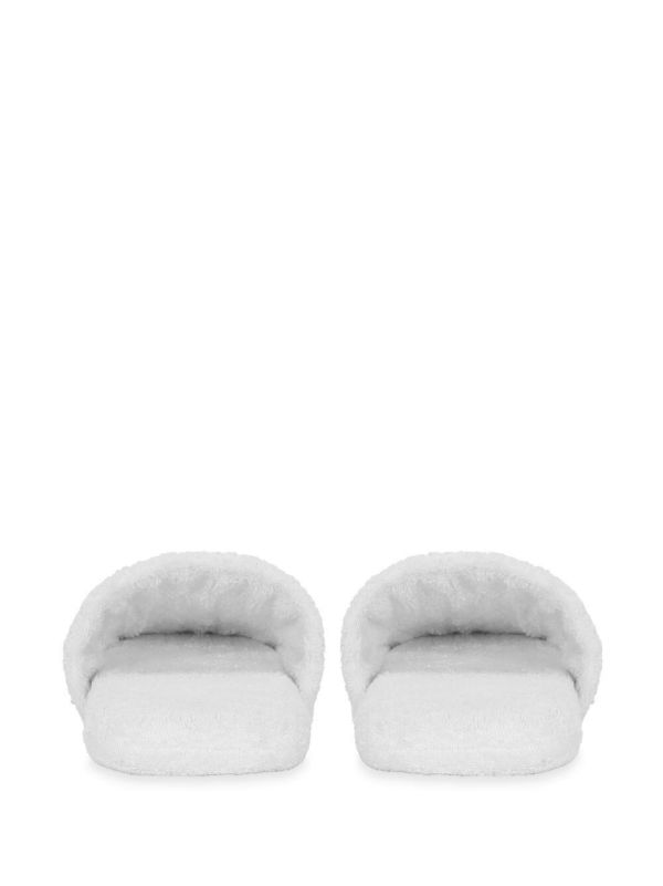 Dolce & Gabbana White Interlocking DG Logo Slippers | Browns Flip Flops & Slides