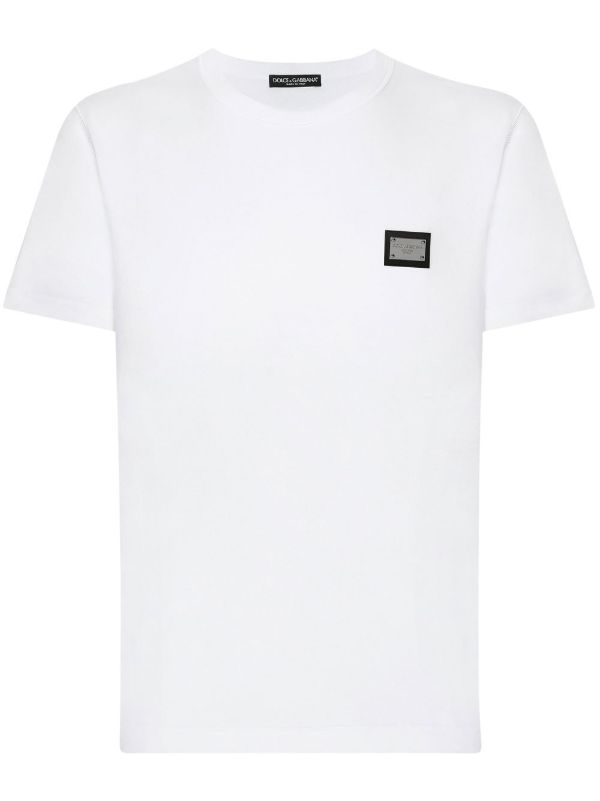 Dolce & Gabbana white logo plaque T-shirt | Browns T-Shirts