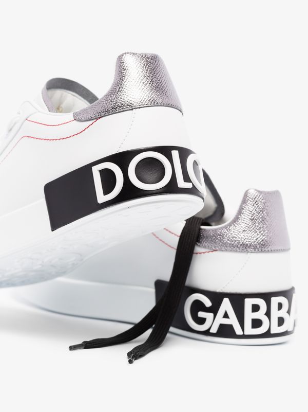 Dolce & Gabbana White Portofino Leather Sneakers | Browns Sneakers
