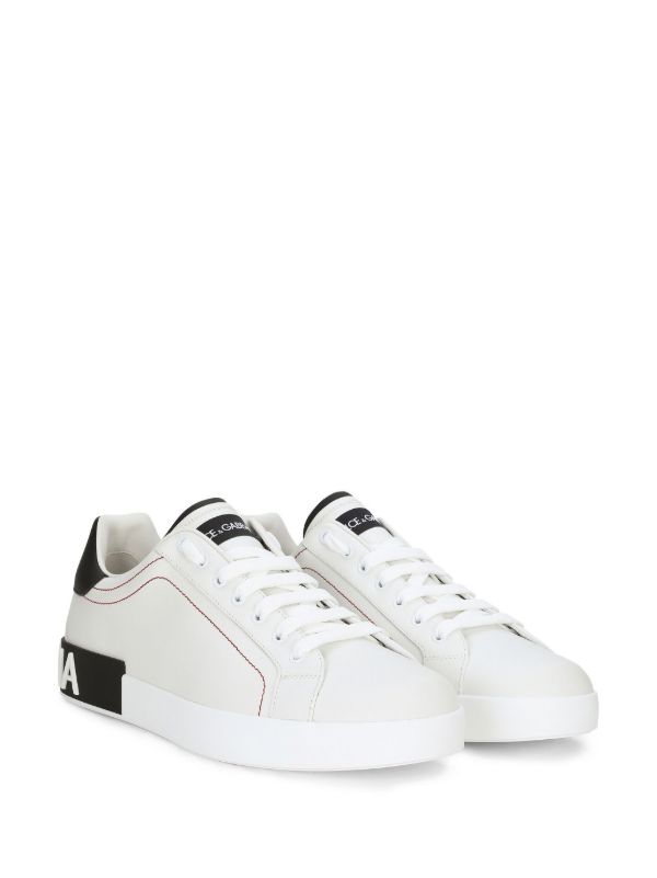 Dolce & Gabbana White Portofino Leather Sneakers | Browns Low-Tops