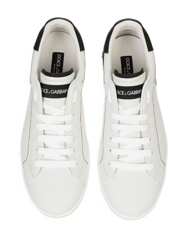 Dolce & Gabbana White Portofino Leather Sneakers | Browns Low-Tops