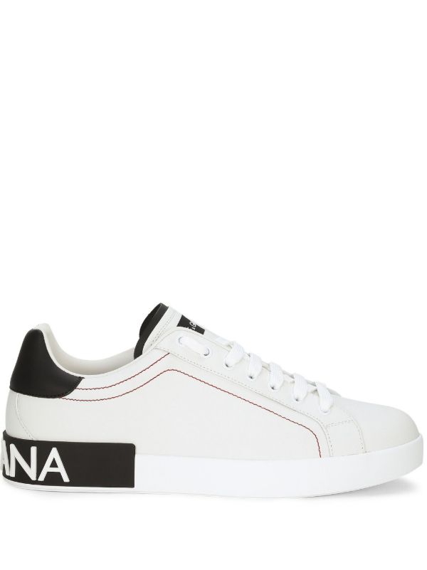 Dolce & Gabbana White Portofino leather sneakers | Browns Low-Tops