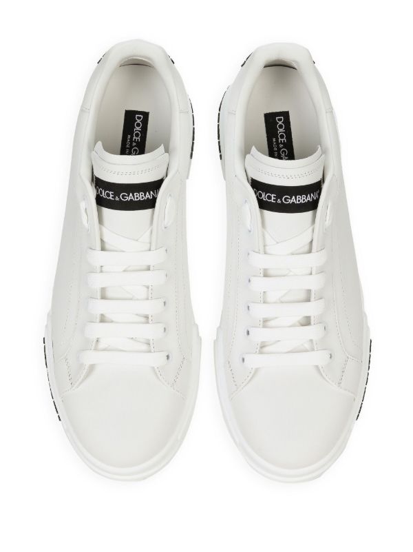 Dolce & Gabbana White Portofino Leather Sneakers | Browns Low-Tops
