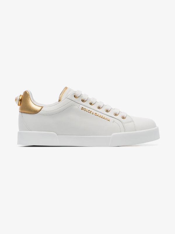 Dolce & Gabbana white Portofino leather sneakers | Browns Sneakers