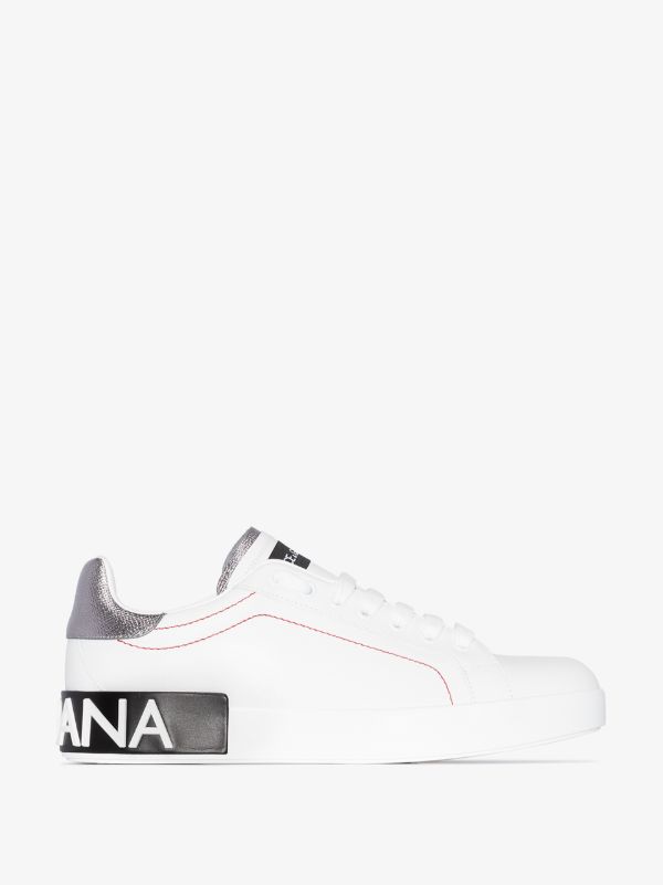 Dolce & Gabbana white portofino leather sneakers | Browns Sneakers