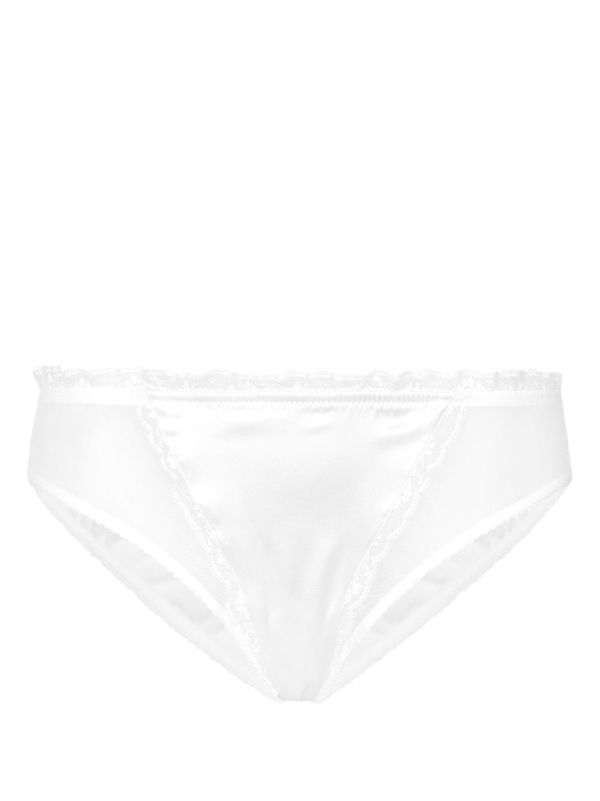 Dolce & Gabbana White Ruffled Trim Briefs | Browns Panties