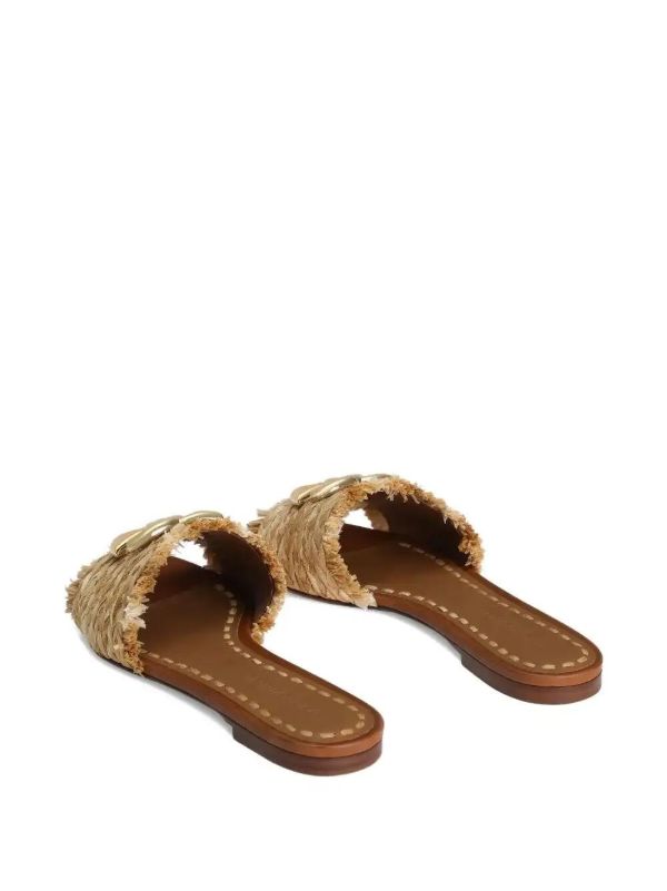 Dolce & Gabbana Woven-raffia Flat Sandals | Browns Sandals