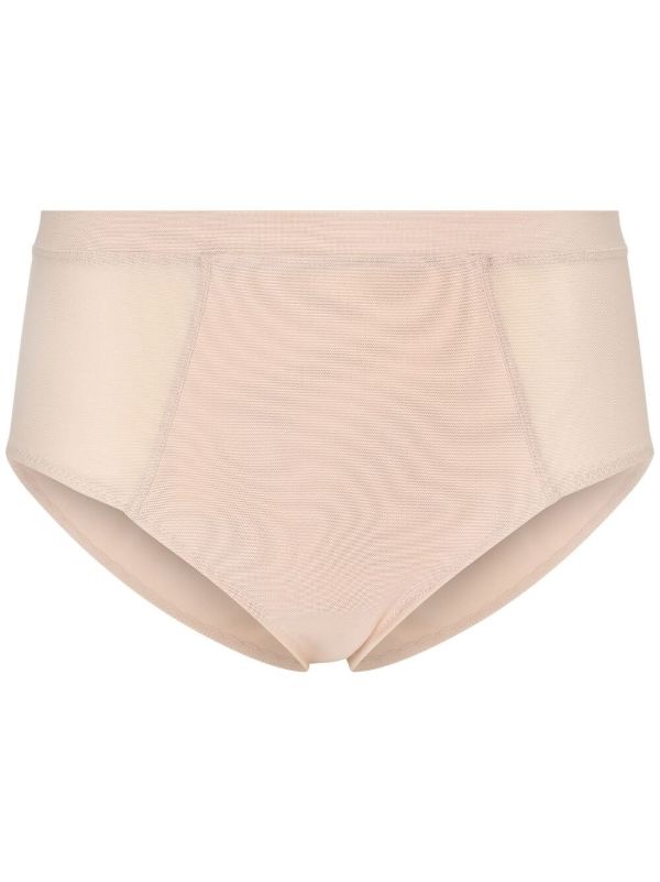 Dolce & Gabbana X Kim Kardashian Neutral Mid-Rise Mesh Briefs | Browns Panties