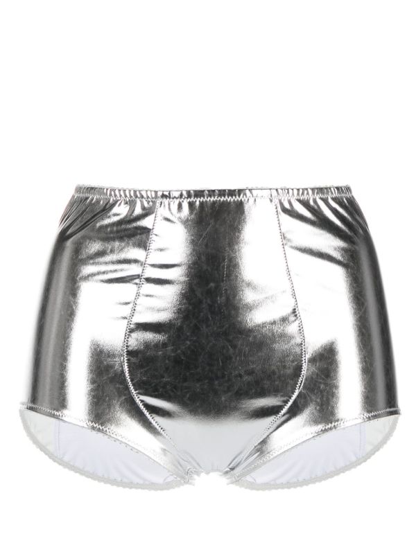 Dolce & Gabbana X Kim Kardashian Silver-Tone Metallic Boxers | Browns Panties