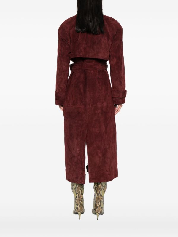 Ducie Corrin Suede Trench Coat | Browns Leather Coats