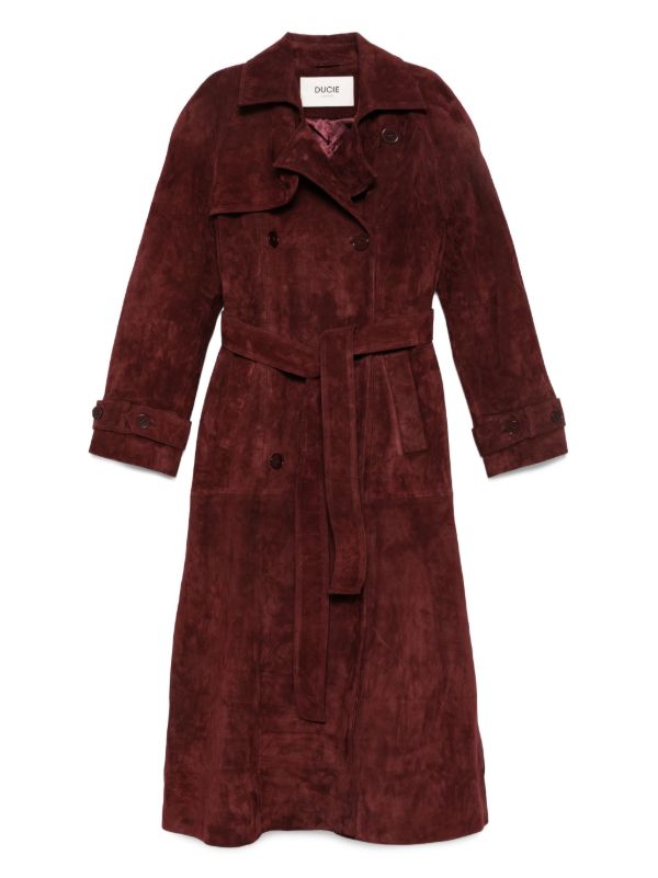 ducie Corrin suede trench coat | Browns Leather Coats