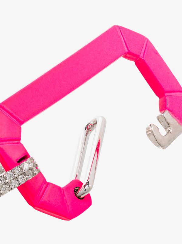 EÉRA 18K White Gold And Pink Chiara Large Diamond Earring | Browns Fine Earrings