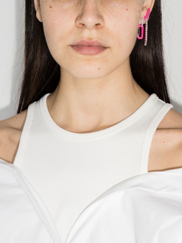 EÉRA 18K White Gold And Pink Chiara Small Diamond Earring | Browns Fine Earrings