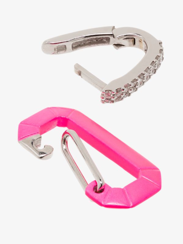 EÉRA 18K White Gold And Pink Chiara Small Diamond Earring | Browns Fine Earrings