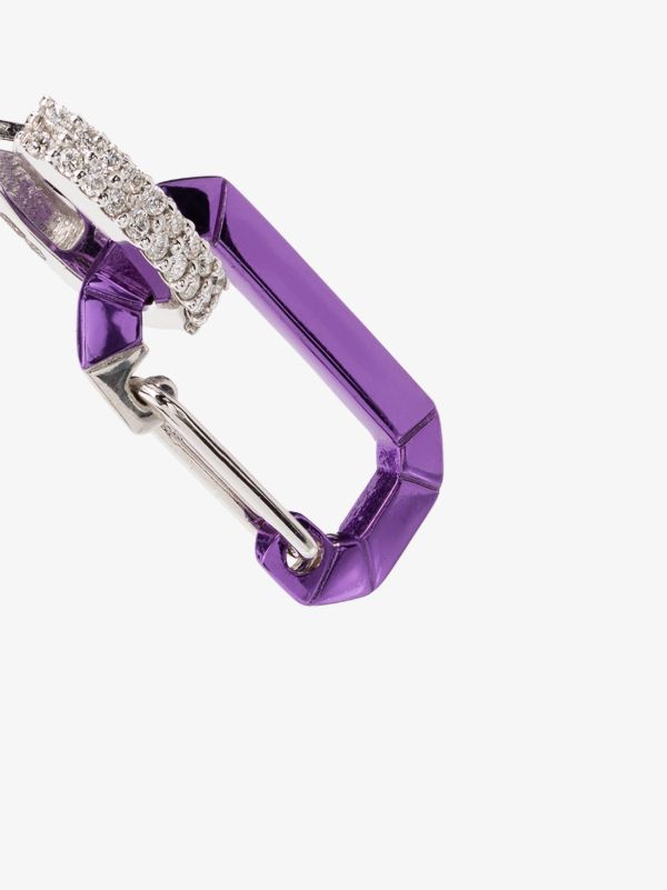 EÉRA 18K White Gold And Purple Chiara Small Diamond Earring | Browns Fine Earrings