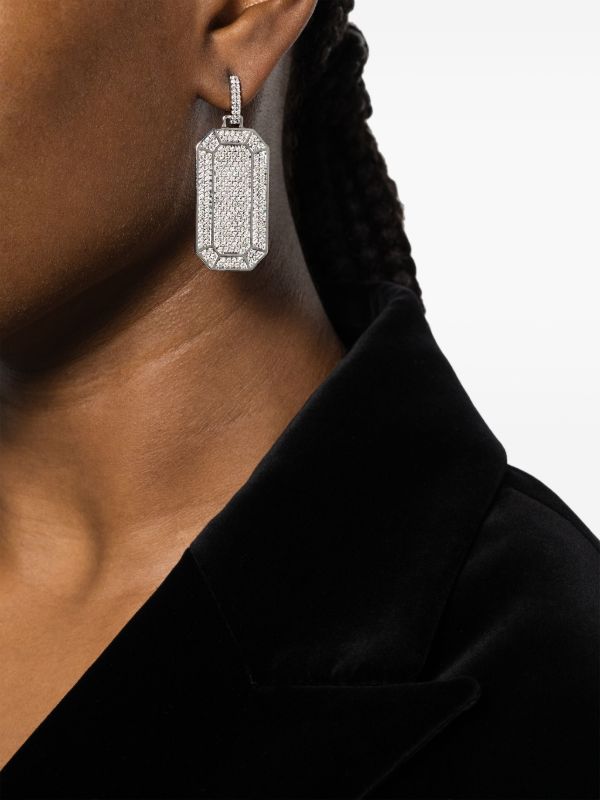 EÉRA 18K White Gold Big Tokyo Diamond Single Drop Earring | Browns Fine Earrings