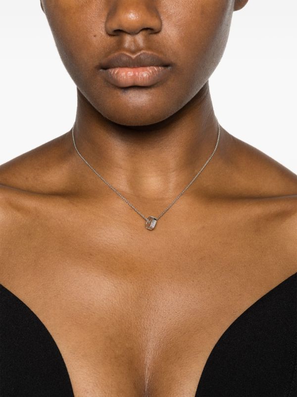 EÉRA 18K White Gold Hug Diamond Necklace | Browns Fine Necklaces