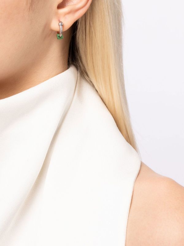 EÉRA 18K White Gold Mini Single Hoop Earring | Browns Fine Earrings