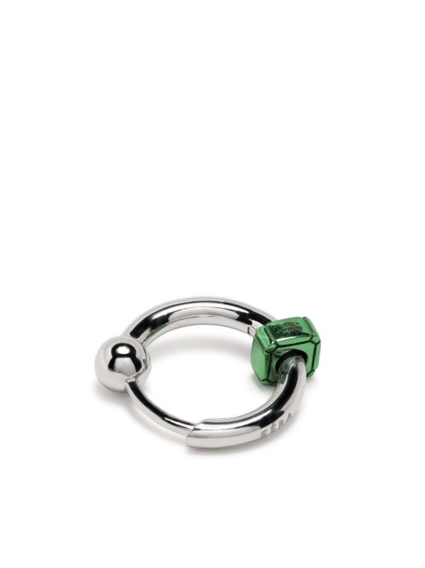 EÉRA 18K White Gold Mini Single Hoop Earring | Browns Fine Earrings