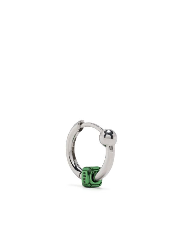 EÉRA 18K white gold mini single hoop earring | Browns Fine Earrings