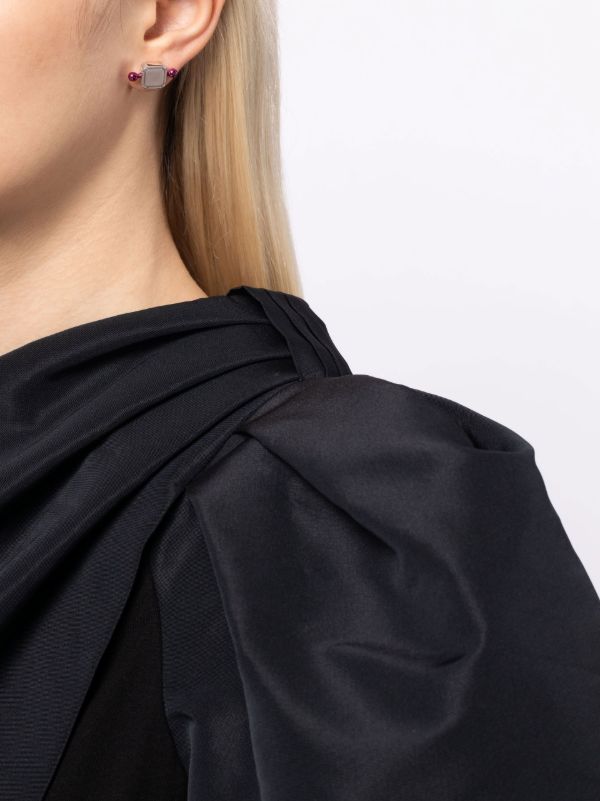 EÉRA 18K White Gold Square Bar Single Stud Earring | Browns Fine Earrings