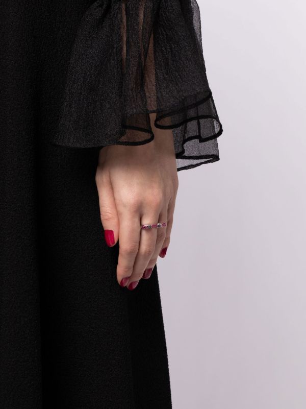 EÉRA 18K White Gold Square Hug Ring | Browns Fine Rings