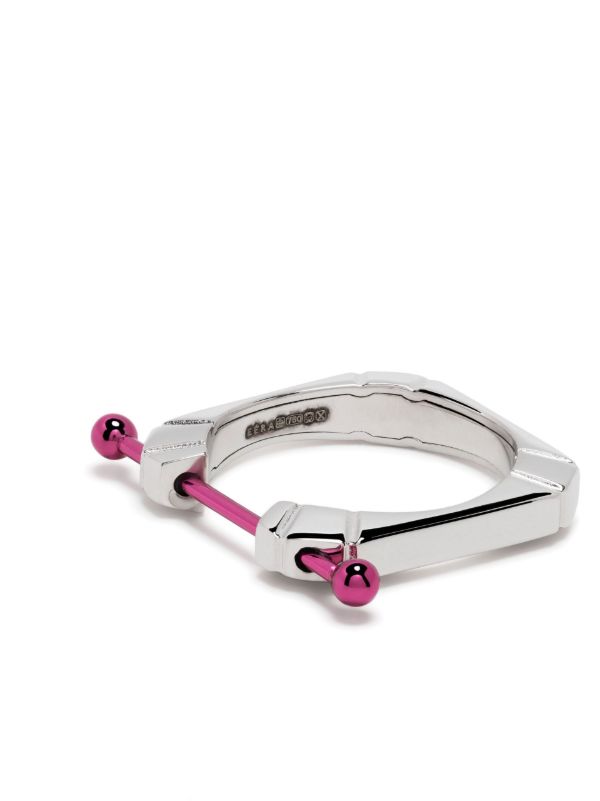 EÉRA 18K White Gold Square Hug Ring | Browns Fine Rings