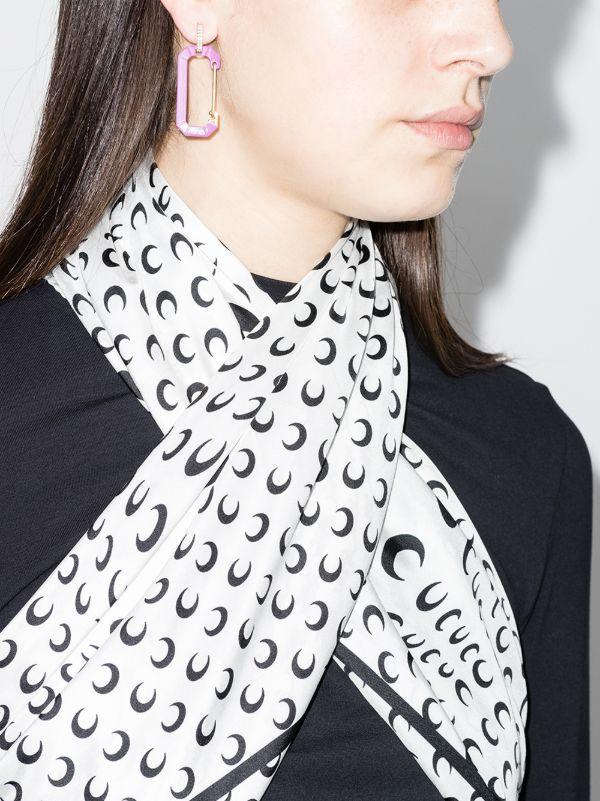 EÉRA 18K Yellow Gold And Dark Purple Chiara Large Diamond Earring | Browns Fine Earrings