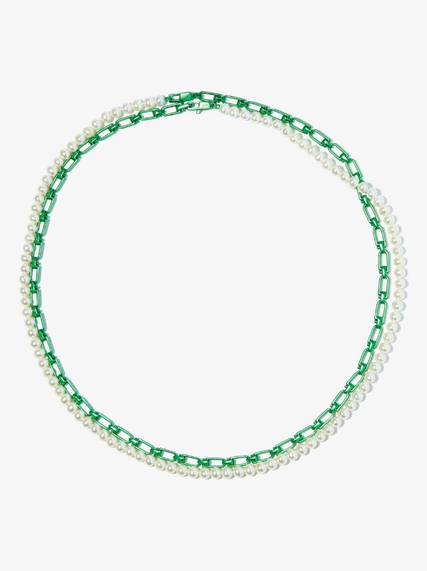 EÉRA Sterling Silver Pearl Chain Necklace | Browns Necklaces