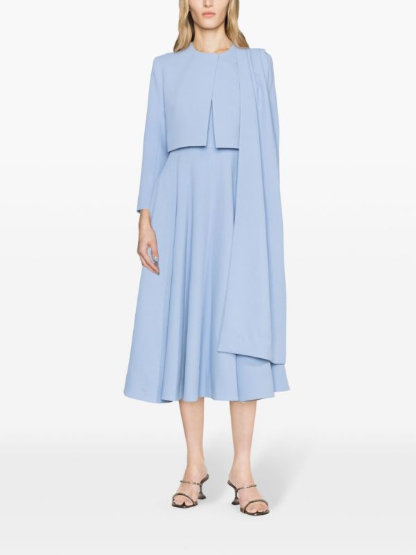 Emilia Wickstead Blue Meggie Cropped Jacket | Browns Cropped Jackets