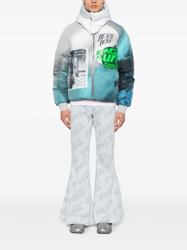 ERL X Coca Cola Cool Grey Low-Rise Flared Jeans | Browns Bootcut Jeans