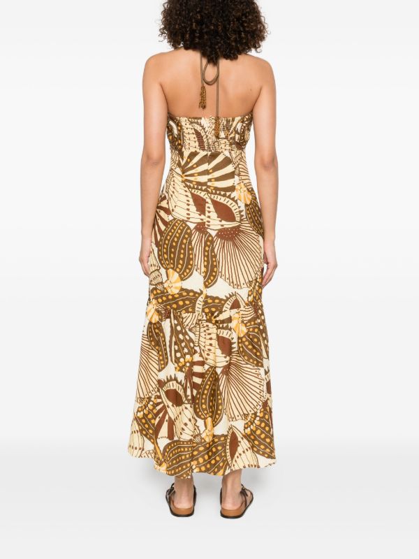 FARM Rio Shell Mix Midi Dress | Browns Day Dresses