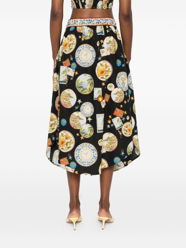 FARM Rio Trip Souvenir Midi Skirt | Browns A-Line Skirts