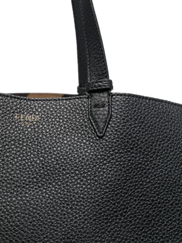 FENDI Black Large Selleria Diagonal Shopper Tote Bag | Browns Tote Bags