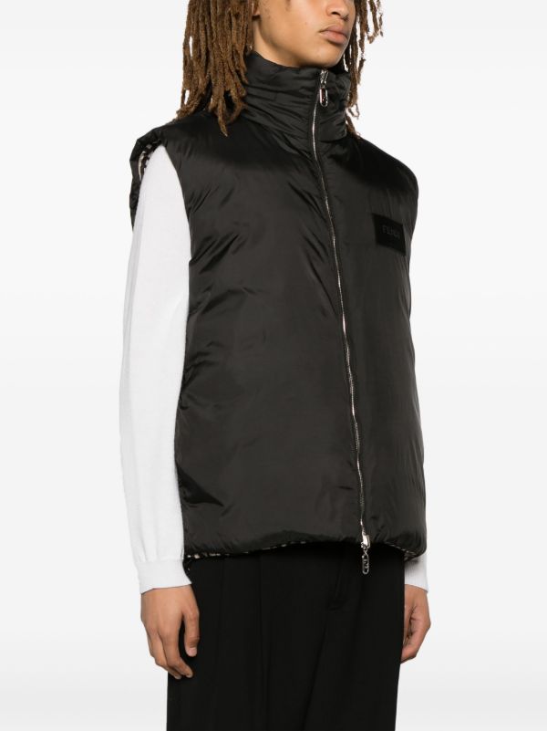 FENDI Black Reversible Padded Gilet | Browns Performance Gilets